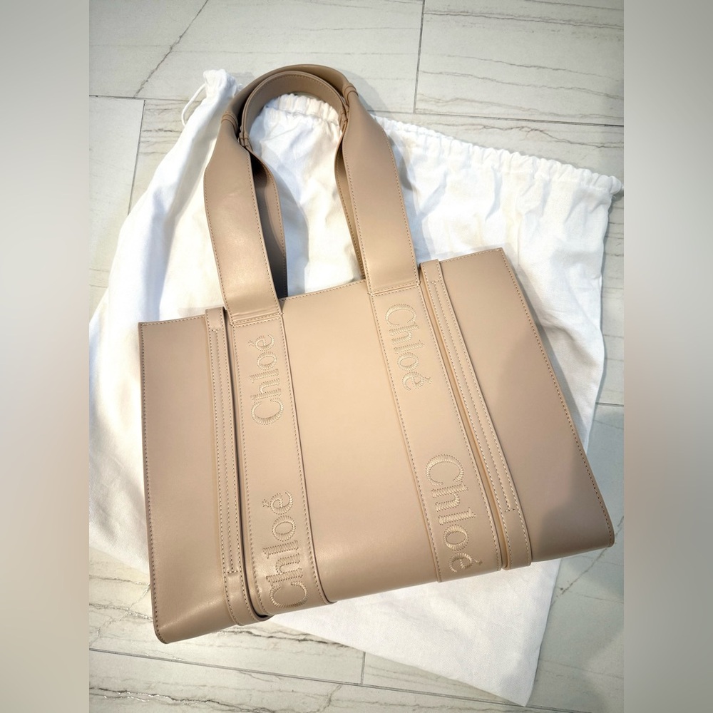 Chloe woody leather tote